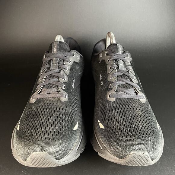 Brooks Ghost 15 Men’s Size 9 D Triple Black Athletic Shoes Running Sneakers GUC